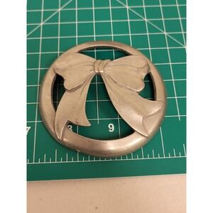 Seagull Pewter 1986 Vintage Christmas‎ Ornament Bow Holiday Decoration